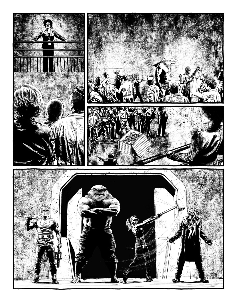 Suicide Squad: Blaze #1 inked page
