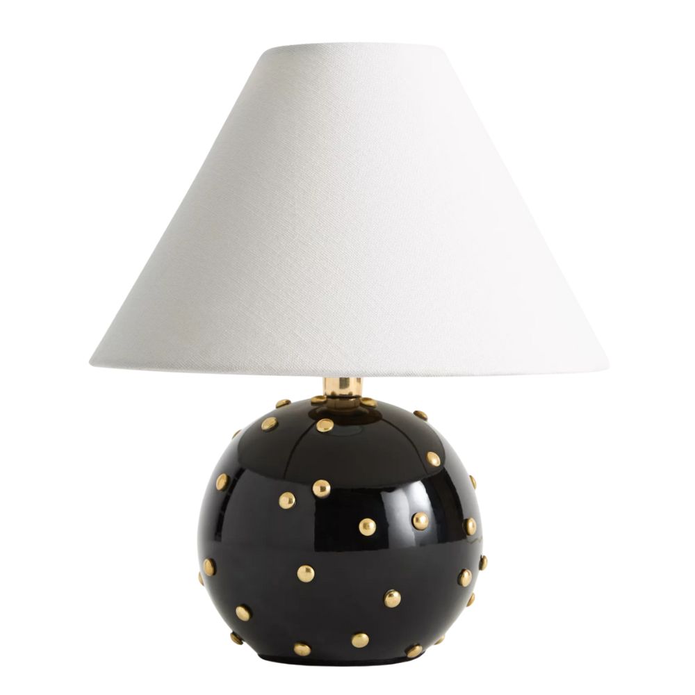 Jeanette Beaded Mini Brass Table Lamp