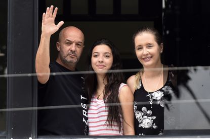 Former Caracas police commissioner Ivan Simonovis, his daughter Ivana, and his wife Bony Pertinez.
