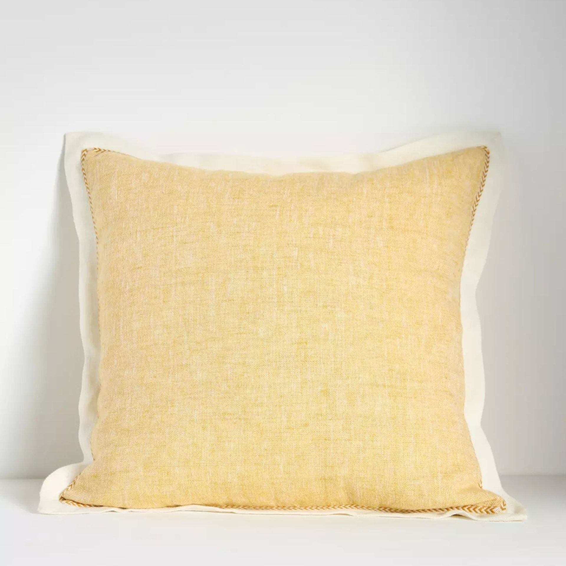 Lucy linen embroidered pillow, $98, Anthropologie