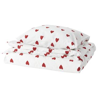 IKEA heart pattern bedding set