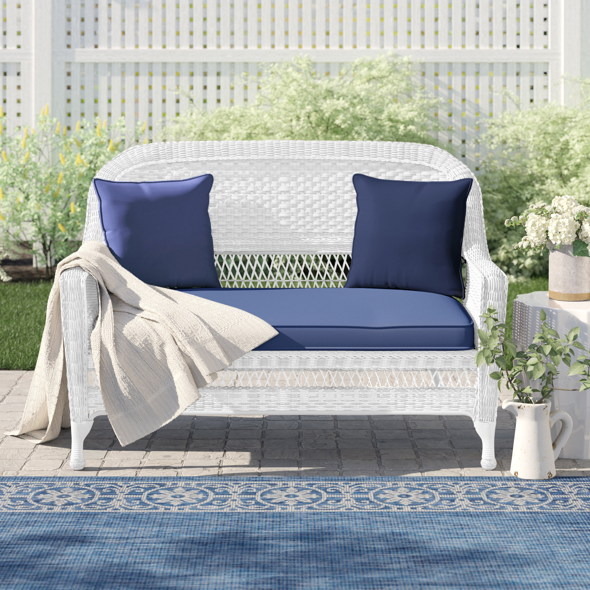 Armbruster 52'' Polyethylene (pe) Wicker Outdoor Loveseat