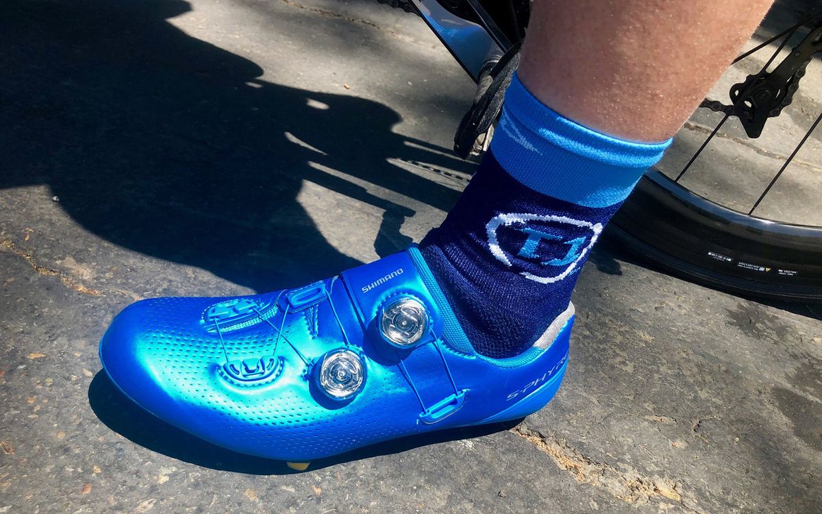 Box fresh Shimano S-Phyre shoes in the Californian sun