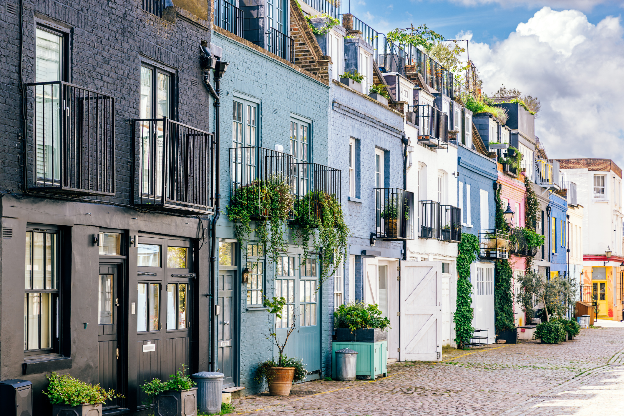 Row of houses in Notting Hill, London