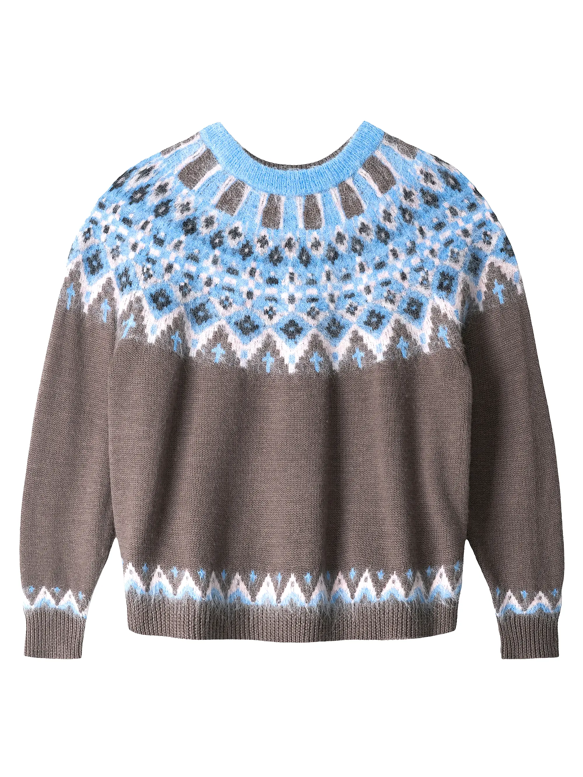 Zane Fair Isle-Style Wool-Blend Sweater