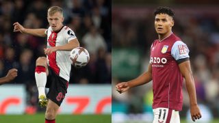 Split image showing James Ward-Prowse of Southampton and Ollie Watkins of Aston Villa ahead of Southampton vs Aston Villa Premier League clash on Saturday January 21, 2023