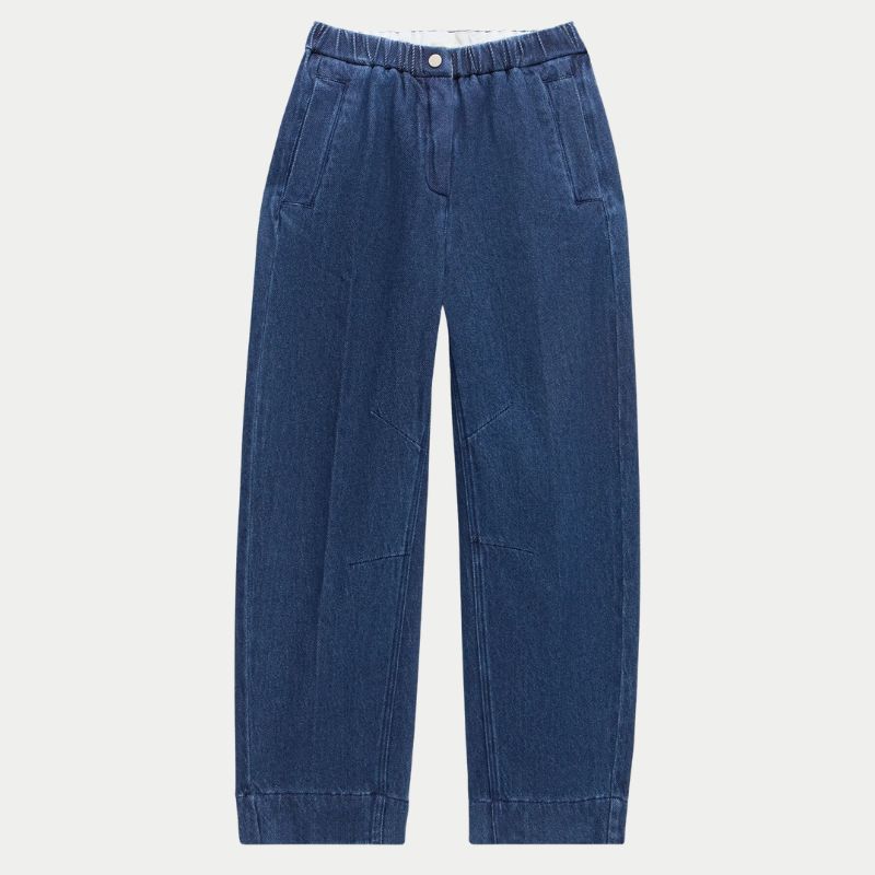 Supersoft Denim Barrel Leg Jeans cut out 