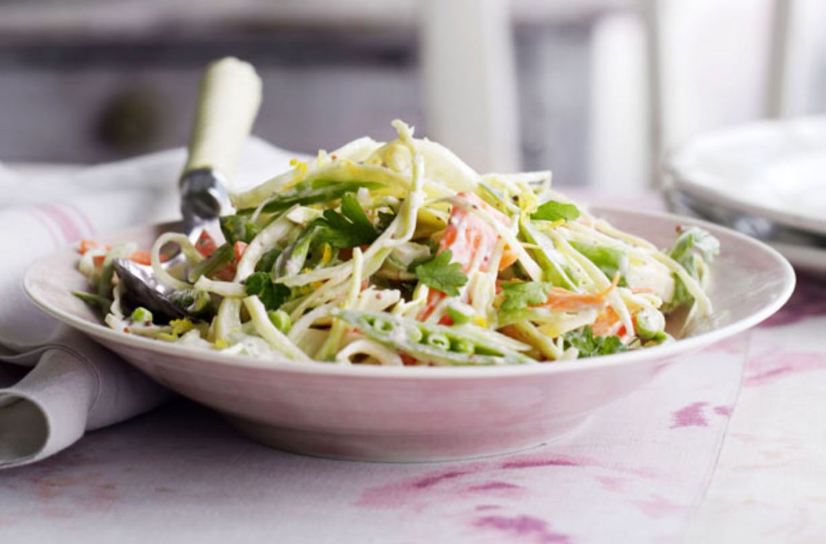 Fennel, sugarsnap pea and spring onion coleslaw | American Recipes ...