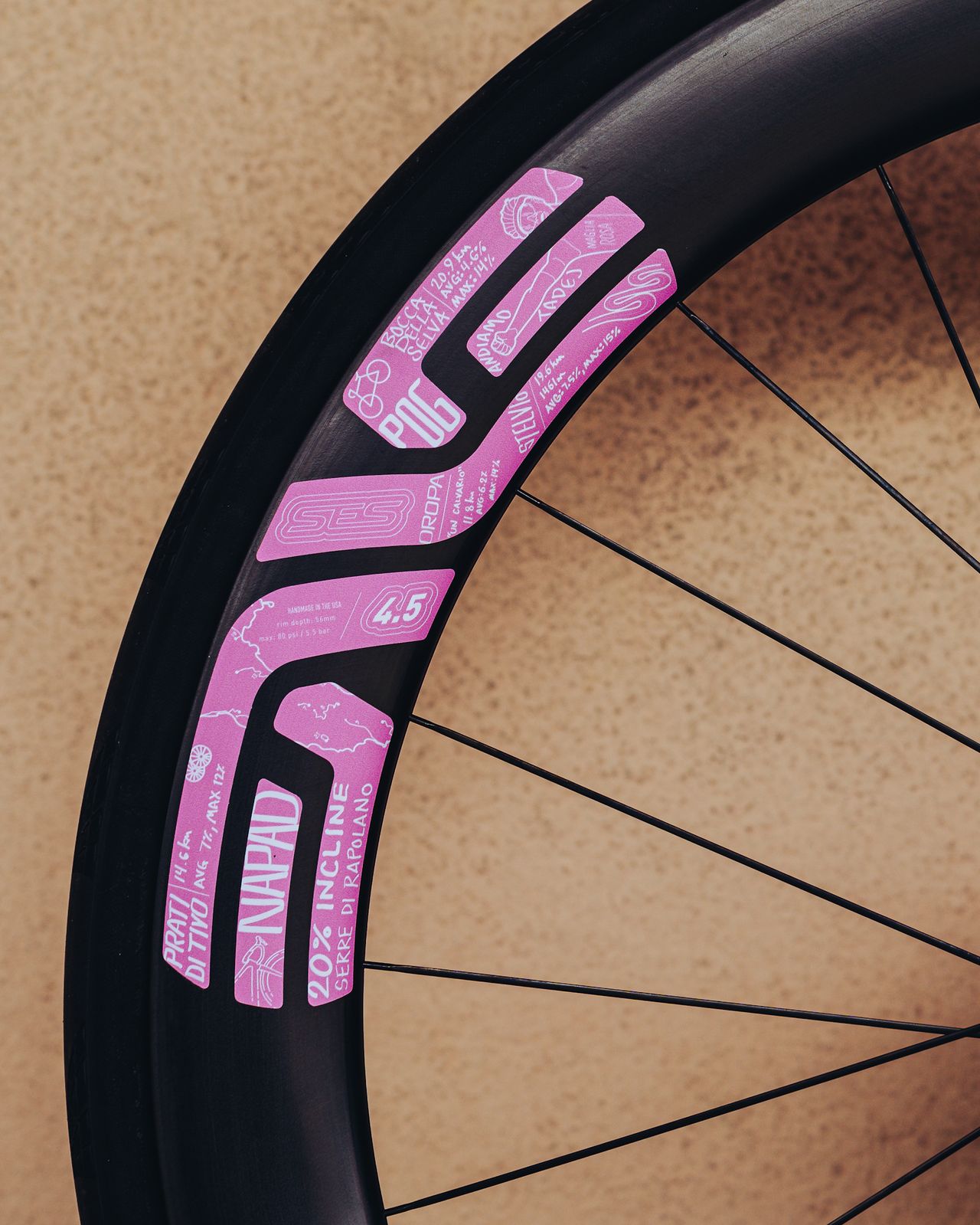 Details of Tadej Pogacar's custom Colnago V4RS made to celebrate his Giro d'Italia win