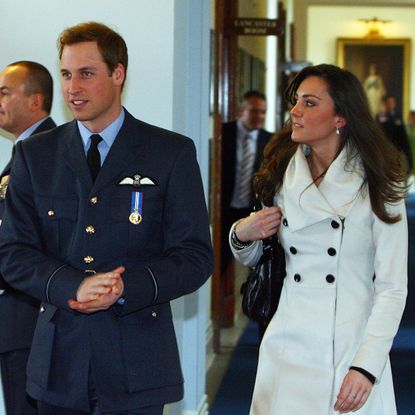 Prince William and Kate Middleton at his RAF graduation ceremony in 2008