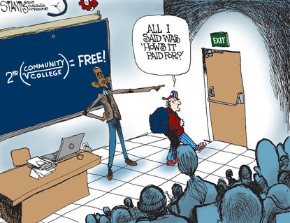 Obama cartoon U.S. community college