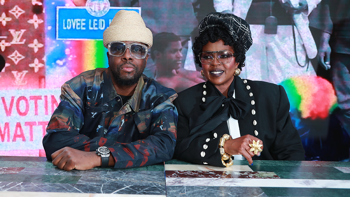 LONDON, ENGLAND - AUGUST 05: Wyclef Jean and Lauryn Hill attend the 'Diaspora Calling' merch pop-up &amp; signing event in celebration of the Fugees 30th Anniversary at 180 Studios on August 5, 2026 in London, England. (Photo by Grant Buchanan/Dave Benett/Getty Images)