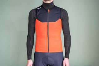 A cyclist wearing a Spatz Basez Extreme base layer