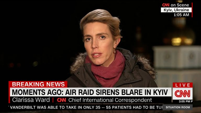Clarissa Ward CNN in Ukraine Kyiv on TV