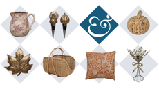 a collection of fall decor