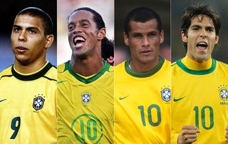 Ronaldo, Ronaldinho, Rivaldo and Kaka