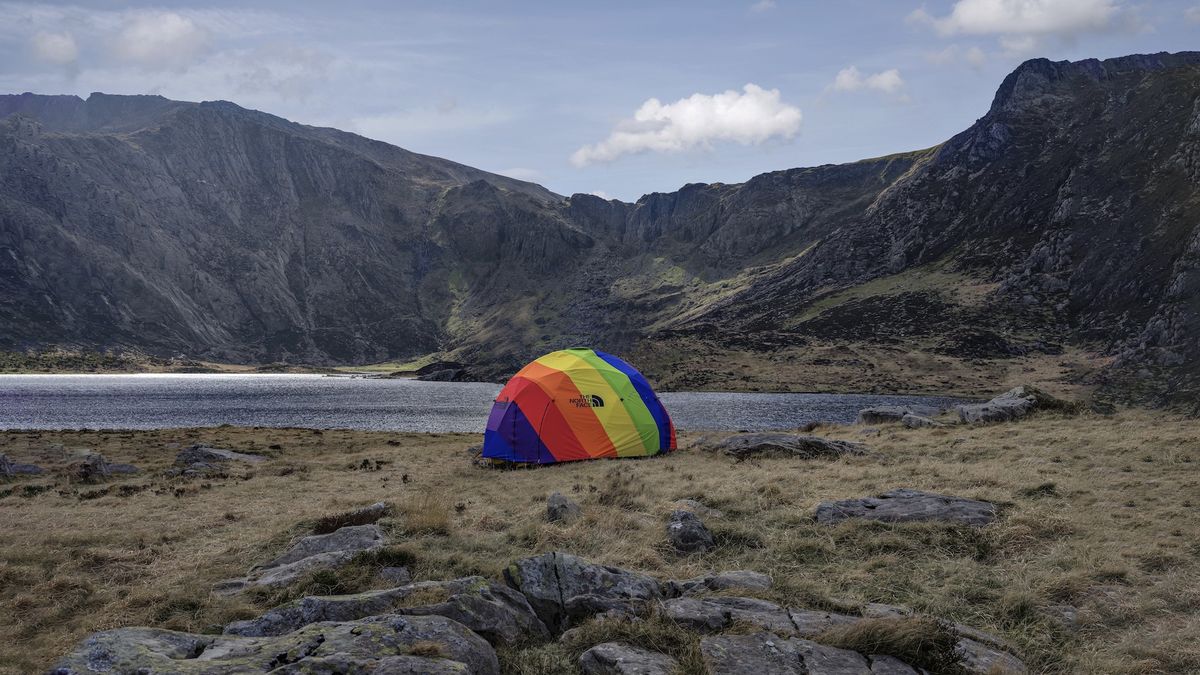 The North Face pride tent