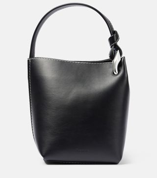 Corner Leather Bucket Bag