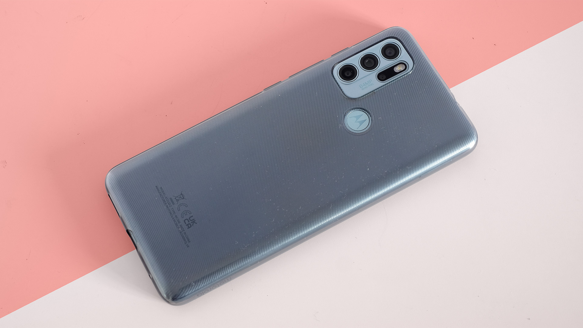 A Moto G60S from the back