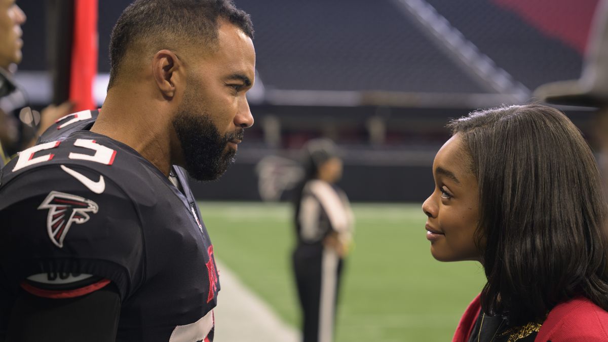 Omari Hardwick and Marsai Martin in Fantasy Football