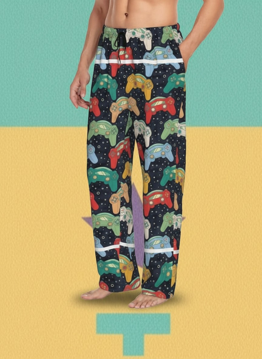 Retro Video Game Men's Pajama Pant, Large