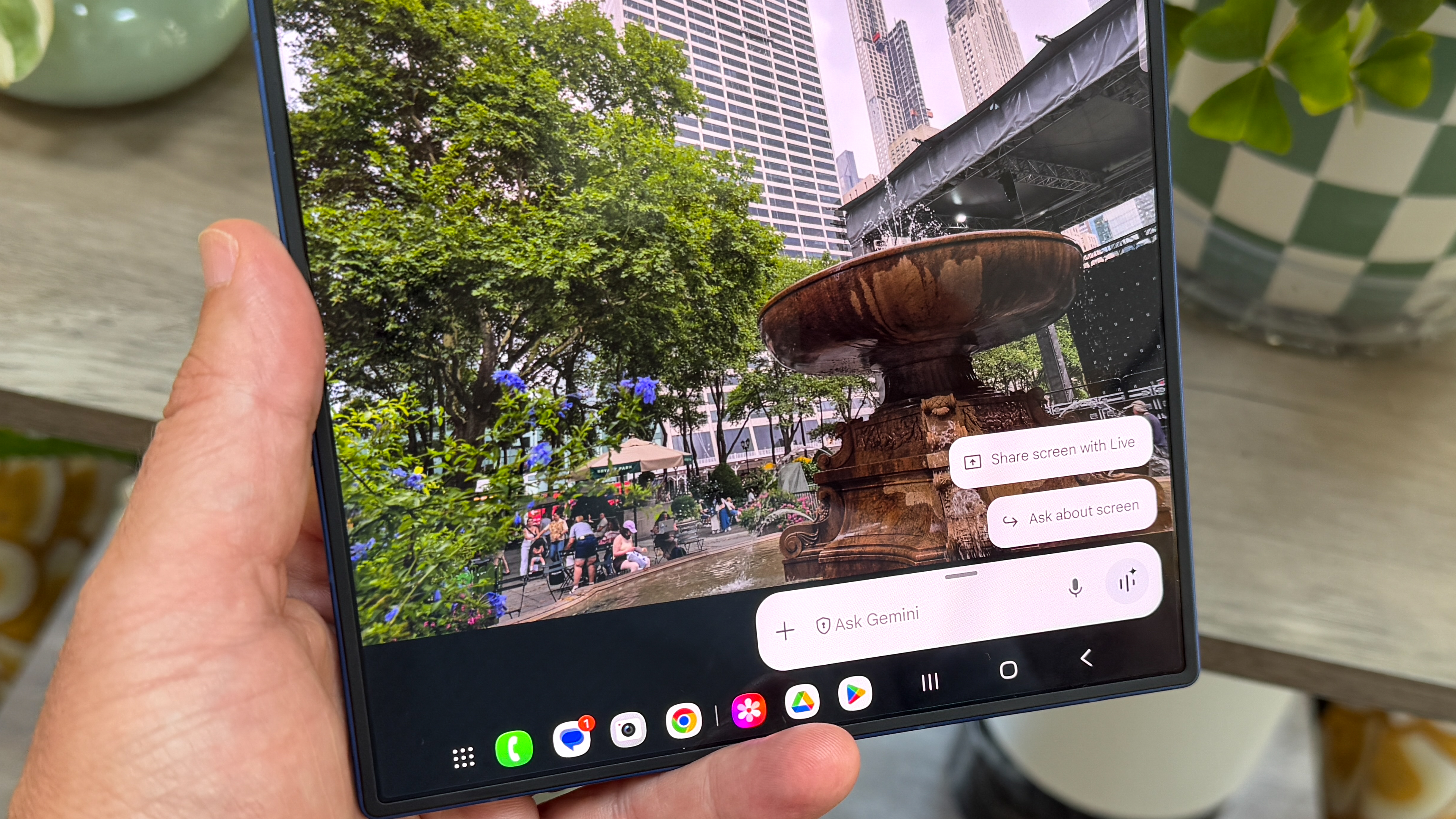 Samsung Galaxy Z Fold 7 shown in hand