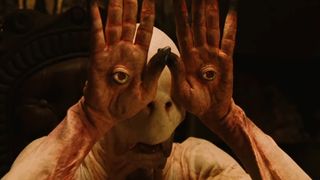 The Pale Man awakens in his lair in Pan's Labyrinth