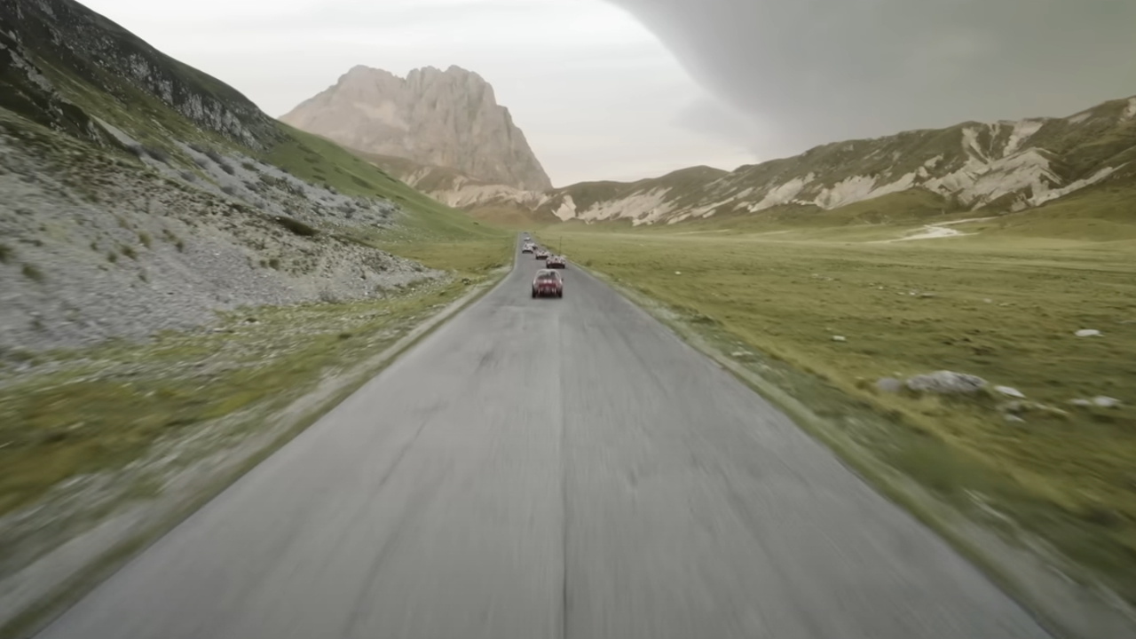 Cars racing in Ferrari