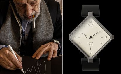 Alvaro Siza and his square watch, the Siza Lebond for Lebond Watches