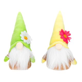 easter gonks with green and yellow caps