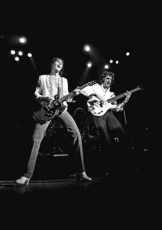 The Pat Travers band (Travers and Cowling) at London’s Hammersmith Odeon, March 1979.
