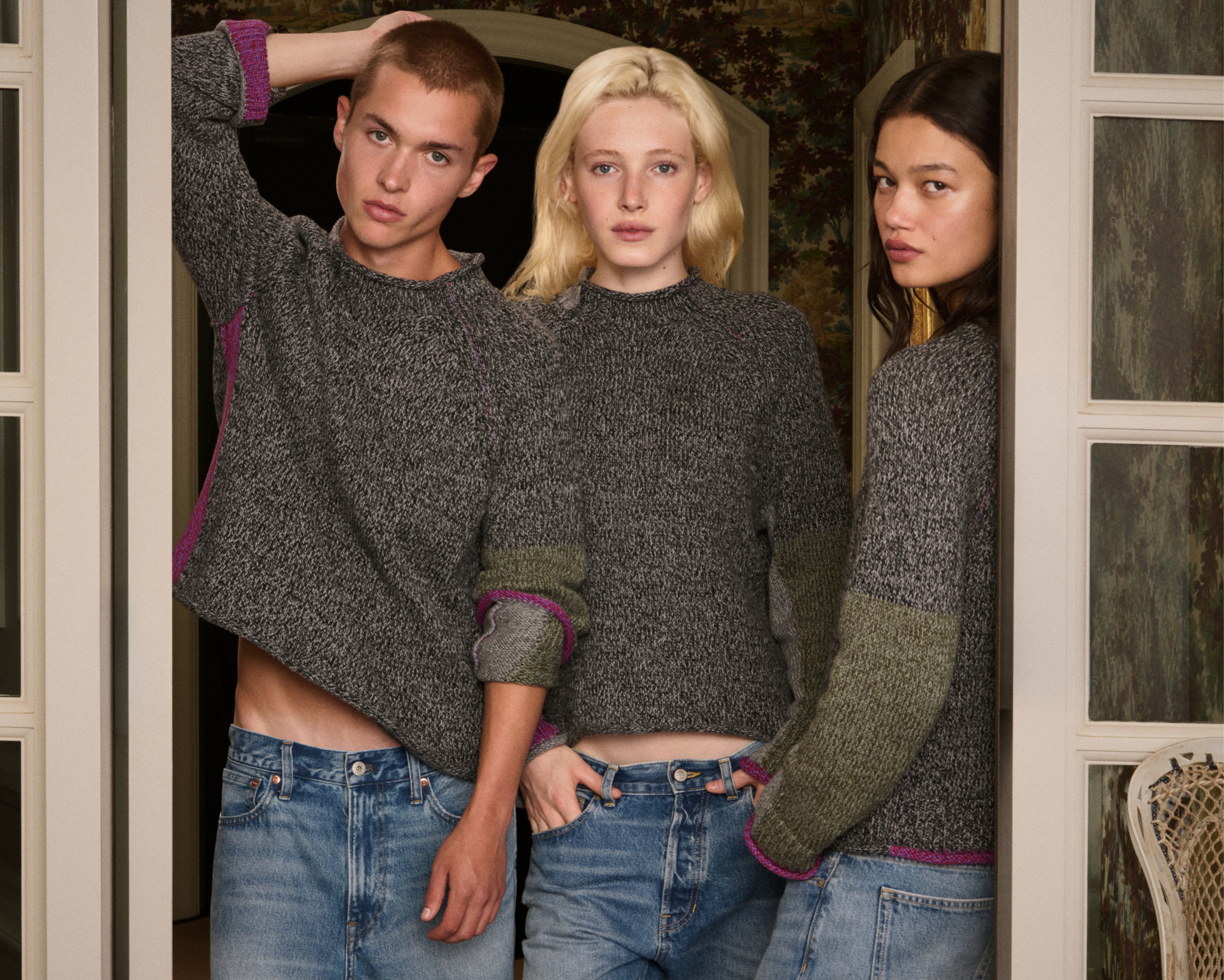 Campaign photo of the J.Crew x Eckhaus Latta fashion collaboration