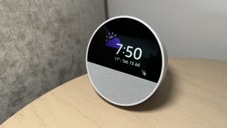 Amazon Echo Spot on a tabletop