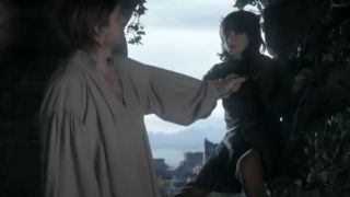 Jaime pushing Bran out of the tower.