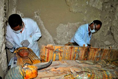 Lots of mummies were uncovered in an Egyptian tomb.