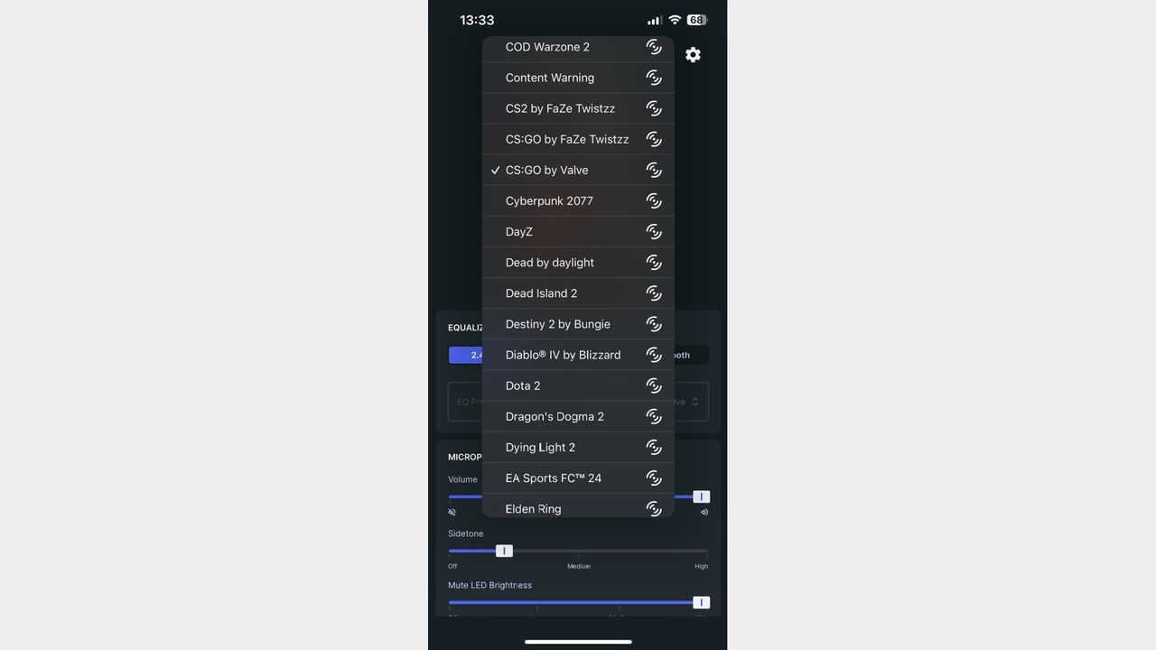SteelSeries Arctis Nova 5 companion app running on iOS
