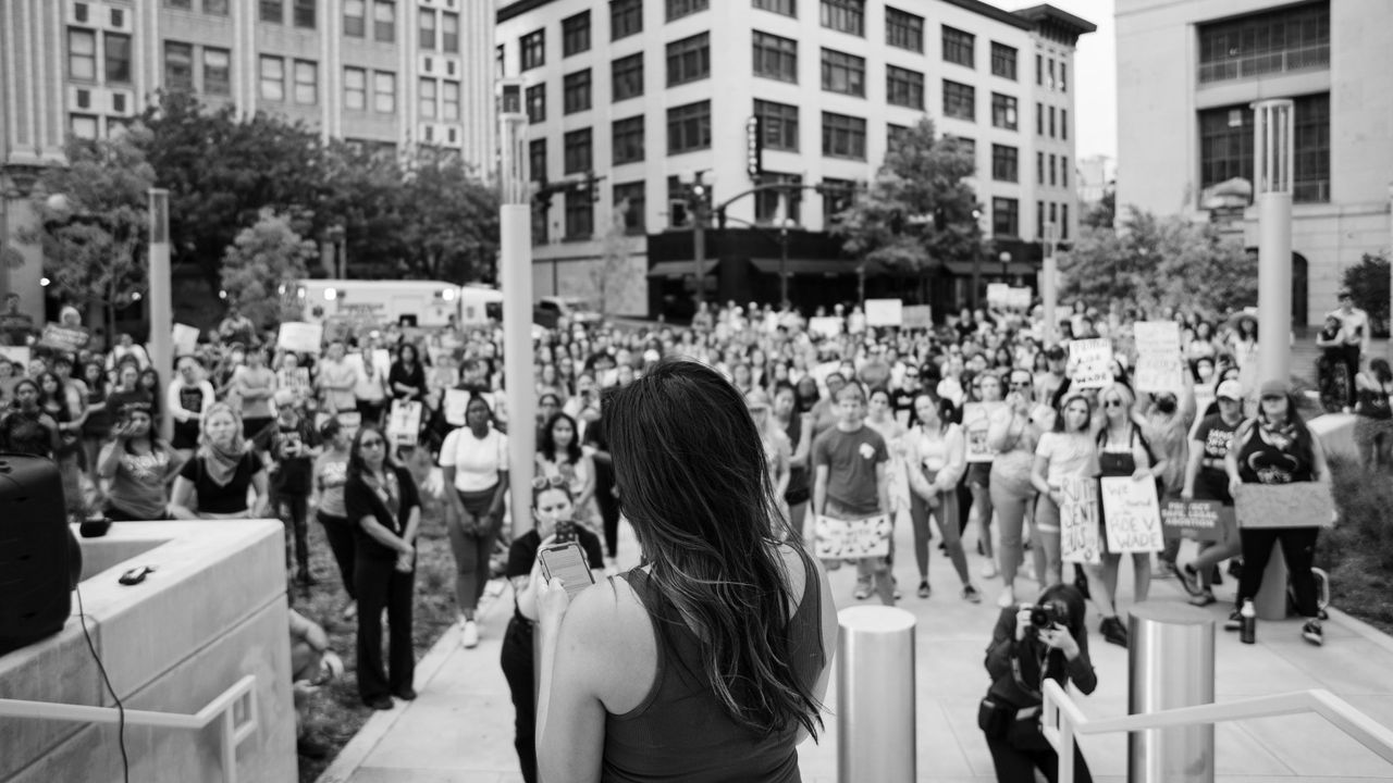 Adrianne Wright at a Nashville rally