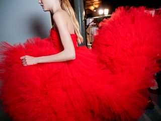 Giambattista Valli Couture Red Tulle Dress