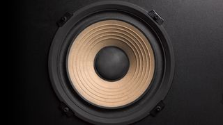 Close up of a subwoofer