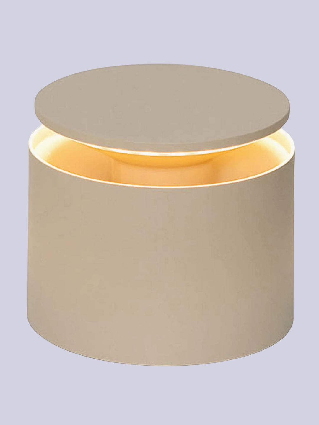 A push-up light beige table lamp from Zafferano