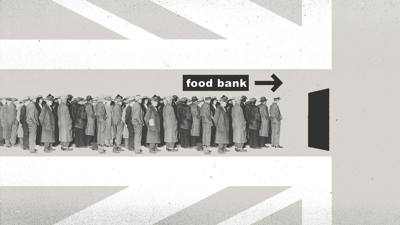 Food bank queue