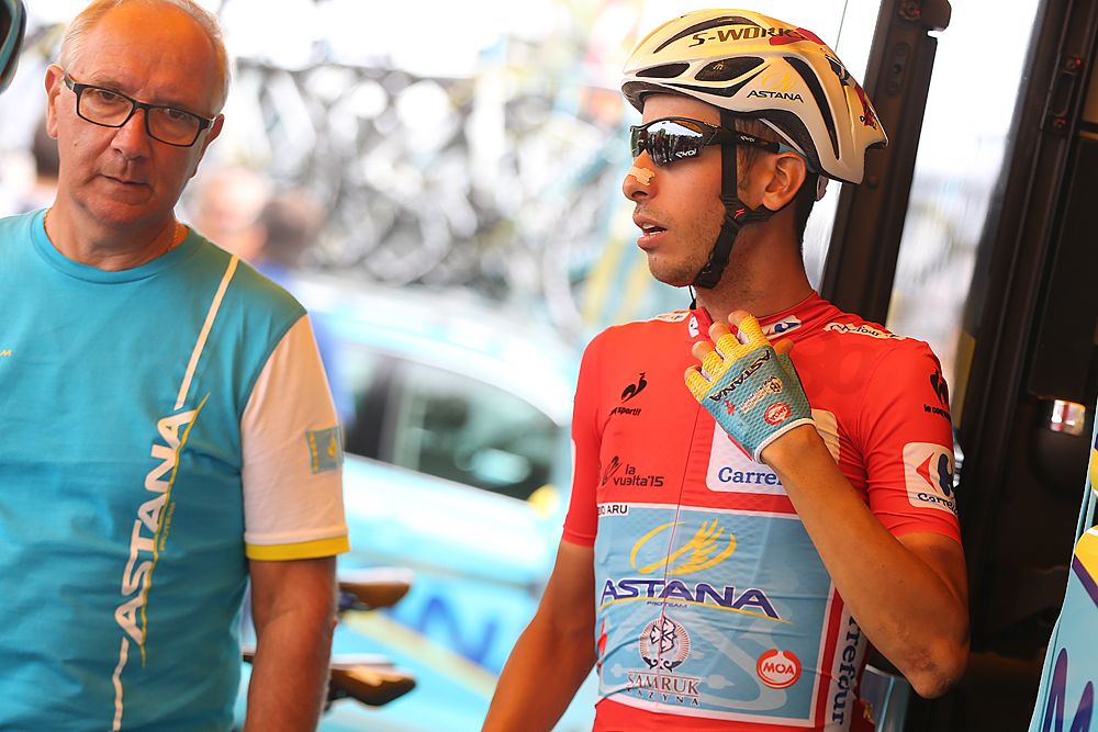 Fabio Aru with Giuseppe Martinelli