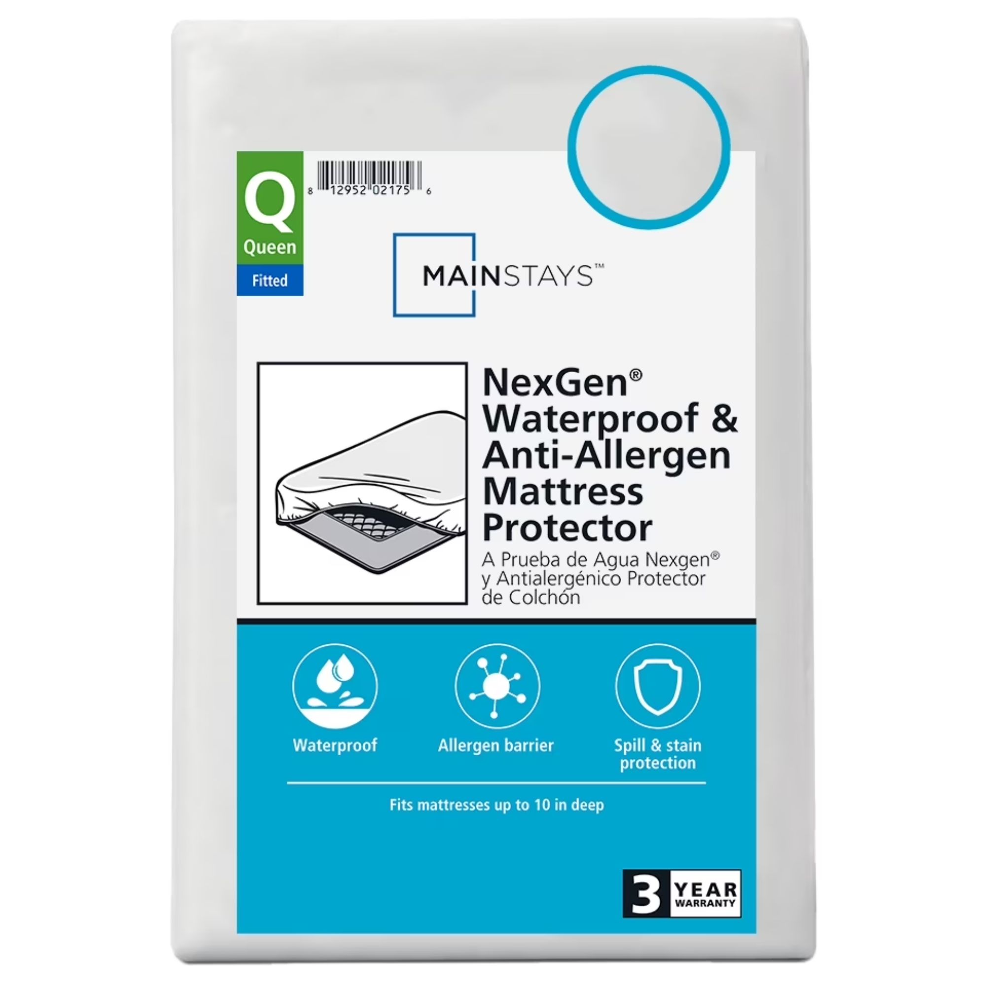 Waterproof and anti-allergen mattress protector