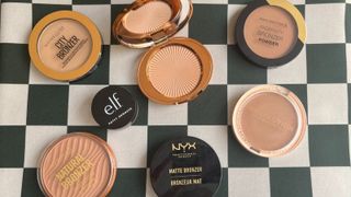 an image of some of the best drugstore bronzer buys we tested