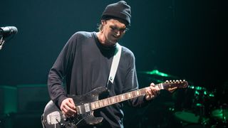 Multi-instrumentalist Josh Klinghoffer of Pluralone performs live on stage at Viejas Arena at San Diego State University on May 03, 2022 in San Diego, California.