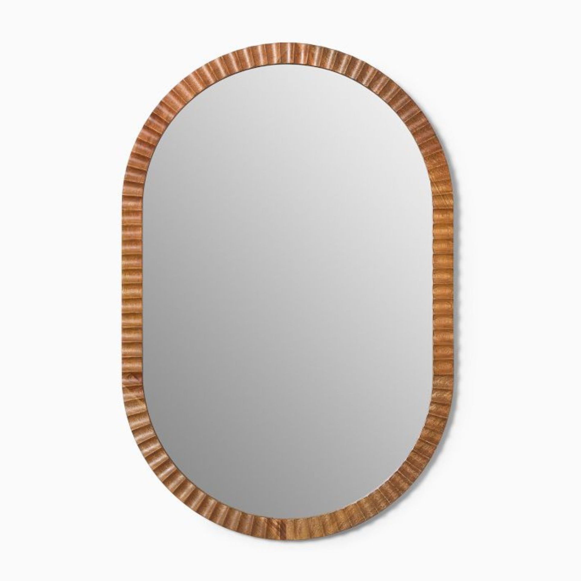 West Elm, Frida Fluted Wood Wall Mirror (Small)