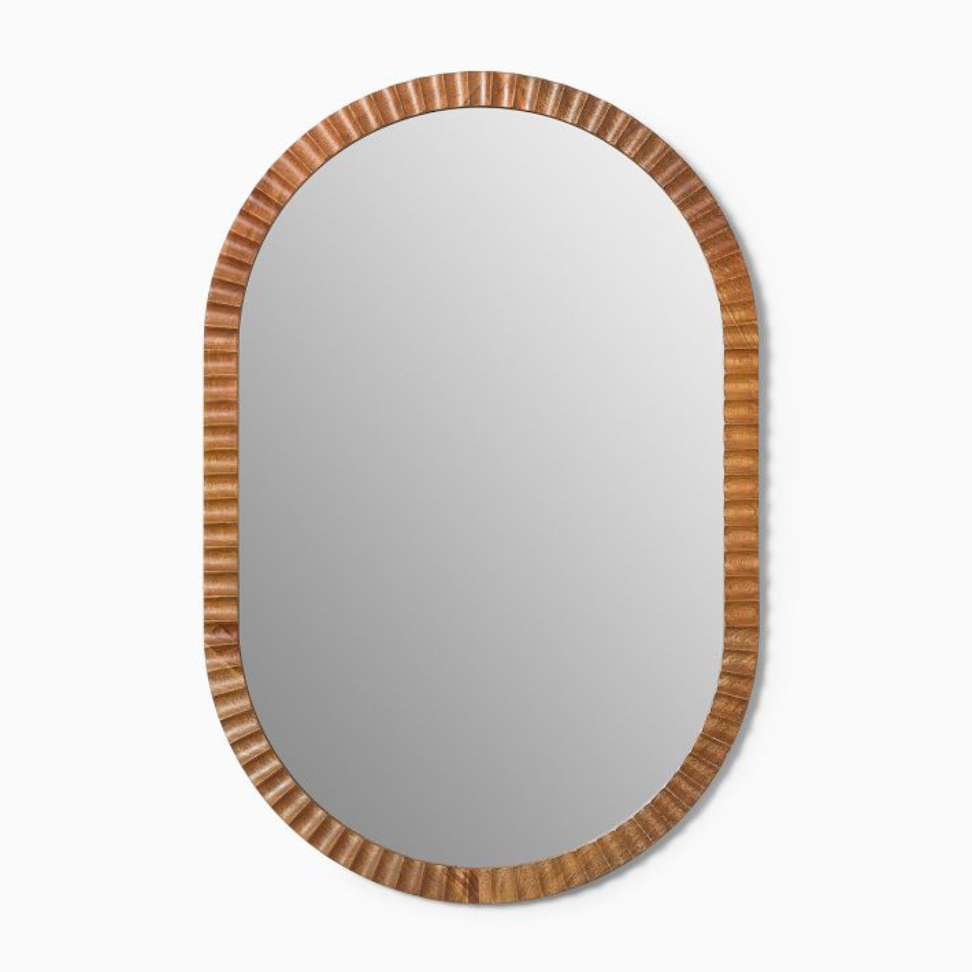 West Elm, Frida Fluted Wood Wall Mirror (Small)