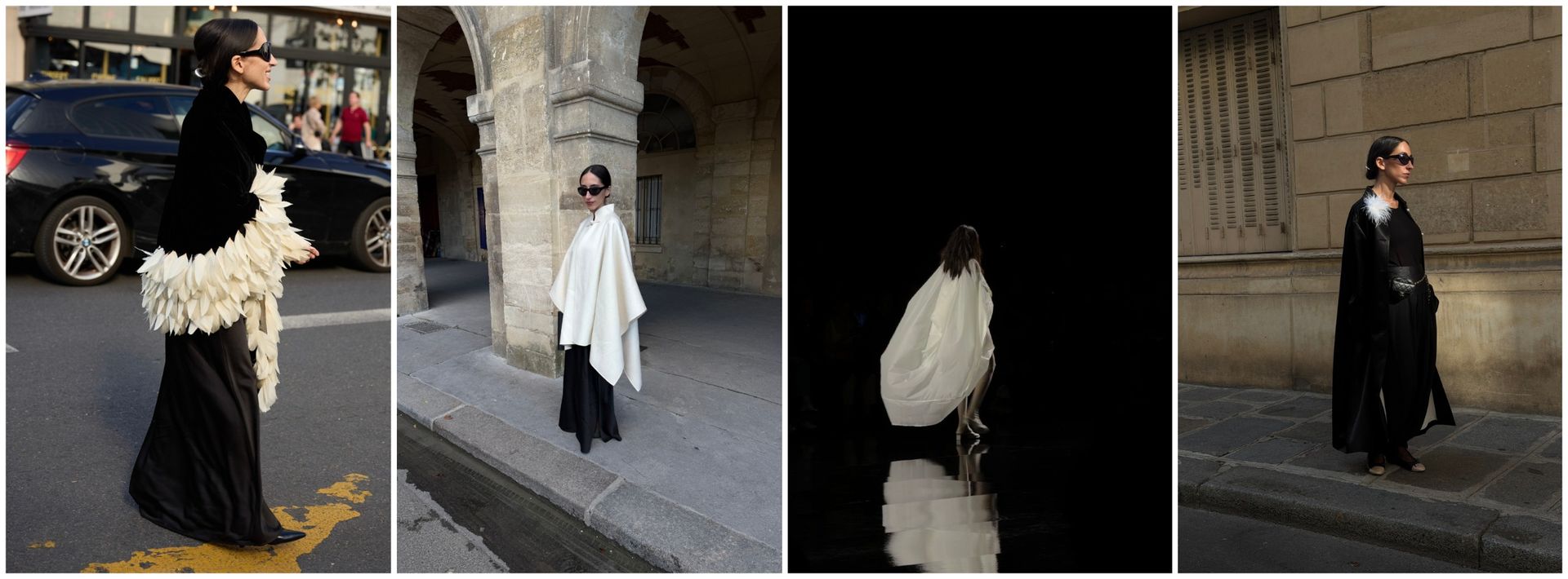 Alexis Badiyi in Lanvin by Olga Volkonitska, Alexis Badiyi in Róhe, Issey Miyake, Alexis Badiyi in Maria Mcmanus.