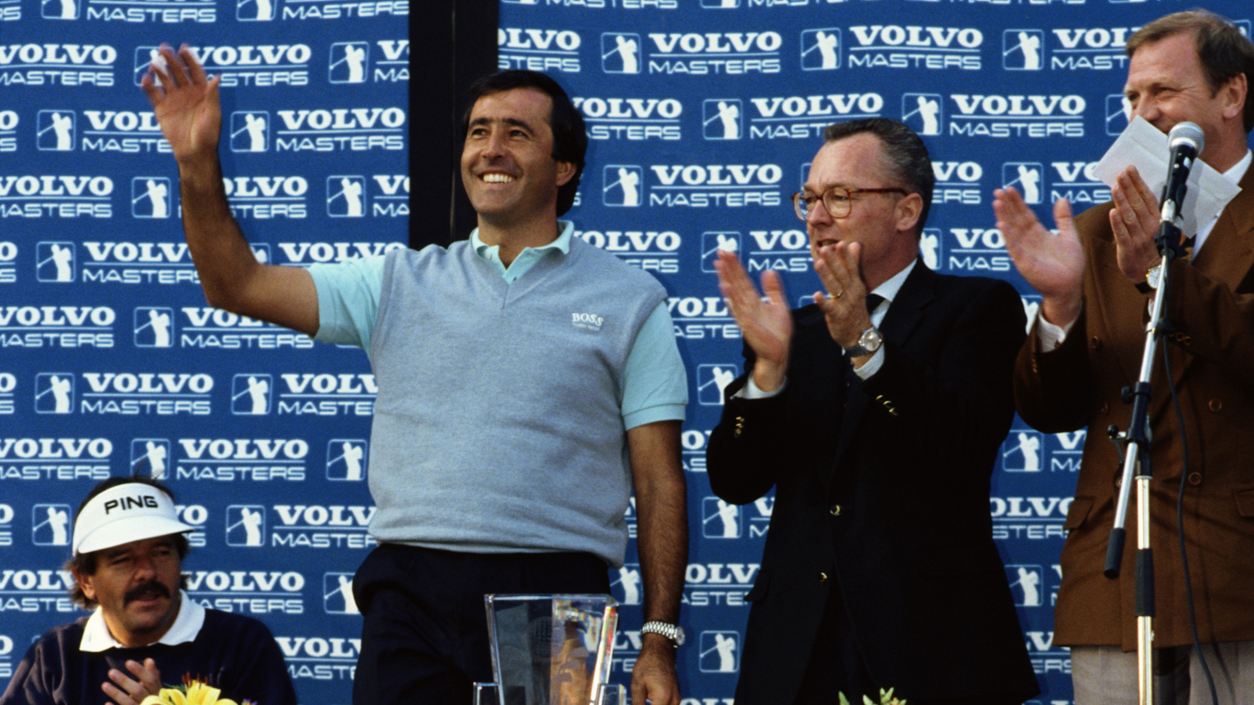 Seve Ballesteros waves to fans