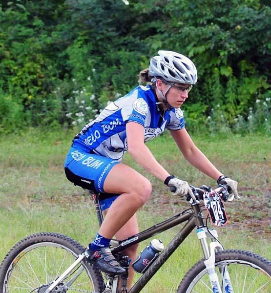 Deidre York (Velobum) on her way to winning the open women's event.